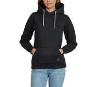 DENIMFY Hoodie Damen Regular Fit DFEmma Kapuzenpullover Pullover Cross-Over Kragen Schwarz M, Größe:M, Farben:Black