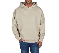 DENIMFY Hoodie Herren Oversize mit Druck DFMaxim Kapuzenpullover Pullover Hochwertige Baumwollmischung, Größe:XXL, Farbe:Ash Beige