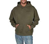 DENIMFY Hoodie Herren Oversize mit Druck DFMaxim Kapuzenpullover Pullover Hochwertige Baumwollmischung, Größe:XXL, Farbe:Ranger Green-Black