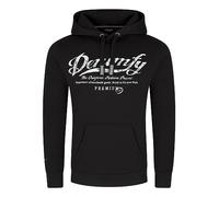 DENIMFY Hoodie Herren Regular Fit DFArno Kapuzenpullover Pullover Print Schwarz 3XL, Größe:3XL, Farbe:Black