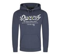 DENIMFY Hoodie Herren Regular Fit DFArno Kapuzenpullover Pullover Print Navy L, Größe:L, Farbe:Navy