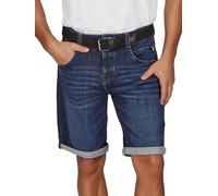 DENIMFY Jeans Shorts Herren Stretch Kurz mit Gürtel Regular Fit DFBo | Kurze Hosen Sommer Denim Einfarbig Blau Schwarz Grau 31 32 33 34 36 38 40 42 44 46