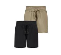 DENIMFY Kurze Hose Damen Sommer leichte Shorts mit Gummizug Regular Fit DFLia 2er Pack Set Weite Bermuda 100% Viskose, Größe:L, Farben:Farbmix 5
