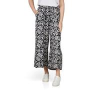 DENIMFY Palazzo Hose Damen Sommer 7/8 Loose Fit DFKate Weites Bein Sommerhose leicht Stoffhose Knöchellang Elastische Taille Navy XXL, Größe:XXL, Farben:Old Navy-Light Sand