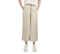 DENIMFY Palazzo Hose Damen Sommer 7/8 Loose Fit DFKate Weites Bein Sommerhose leicht Stoffhose Knöchellang Elastische Taille Beige S, Größe:S, Farben:Light Sand