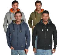 DENIMFY Sweatjacke Herren mit Kapuze Reißverschluss Regular Fit DFLeo