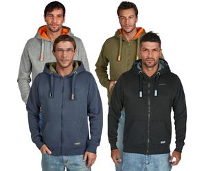 DENIMFY Sweatjacke Herren mit Kapuze Reißverschluss Regular Fit DFLeo