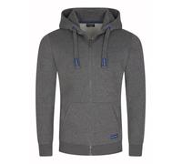 DENIMFY Sweatjacke Herren mit Kapuze Reißverschluss Regular Fit DFLeo Kapuzenjacke Zip-Hoodie, Größe:XXL, Farben:Grey Melange Standard 2 (63300)