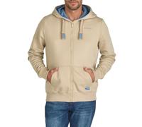 DENIMFY Sweatjacke Herren mit Kapuze Reißverschluss Regular Fit DFLeo Kapuzenjacke Zip-Hoodie, Größe:S, Farben:Cobblestone Beige