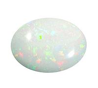 DENMOUS Marana 4.00 Ratti Opalstein, zertifiziertes natürliches Feuer, A+ Qualität, oval, weißer astrologischer Opal, loser Edelstein, B0BY41SB-00