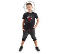 Denokids 2tlg. Outfit "Space Rocket" in Schwarz - Größe 122 | Kinder Oberteile