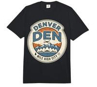 Denver DEN Mile High City Vintage Retro Flughafen Reiseabzeichen Comfort Colors Adult Heavyweight T-Shirt