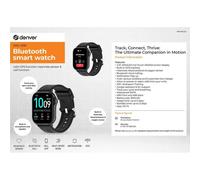 Denver SWG-159B Bluetooth GPS 1,3" Schwarz Einheitsgröße Wasserdicht 5ATM