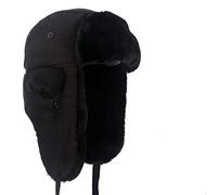 DEPAJA Russische Mütze Ushanka Earflap Hats Warm Winter Schwarz Bomber Trapper Pilot Fliegermütze Herren Faux Fur Russian Gorros De Aviador,Style1,One Size