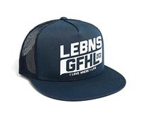 DEPARTED Herren Mesh Trucker Hat mit Print/Aufdruck - Snapback Cap - No. 59, Coastal Navy