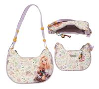 TOPModel - Halfmoon Handbag COWGIRL - Cream with Pale Purple and Yellow Accents - Small