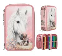 Miss Melody - Triple Pencil Case TRUE FRIENDS - Rose