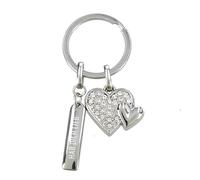 Depesche Schlüsselanhänger Glamour Nr.1 – Metall, Glücksbringer mit Herz & Botschaft