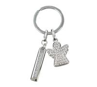 Depesche 0013720.08 Glamour Schlüsselanhänger aus Metall, Glücksbringer mit Schutzengel, Schlüsselring und liebevoller Botschaft, zum Verschenken