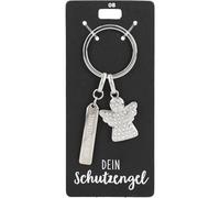 Depesche 0013720.08 Glamour Schlüsselanhänger aus Metall, Glücksbringer mit Schutzengel, Schlüsselring und liebevoller Botschaft, zum Verschenken