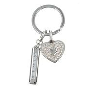 Depesche 0013720.11 Glamour Schlüsselanhänger aus Metall, Glücksbringer mit Herz, Schlüsselring und liebevoller Botschaft, zum Verschenken