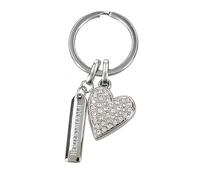 Depesche 0013720.12 Glamour Schlüsselanhänger aus Metall, Glücksbringer mit Herz, Schlüsselring und liebevoller Botschaft, zum Verschenken