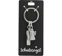 Depesche 0013720.14 Glamour Schlüsselanhänger aus Metall, Glücksbringer mit Schutzengel, Schlüsselring und liebevoller Botschaft, zum Verschenken