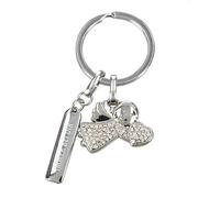 Depesche 0013720.15 Glamour Schlüsselanhänger aus Metall, Glücksbringer mit Engel, Schlüsselring und liebevoller Botschaft, zum Verschenken