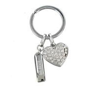 Depesche 0013720.21 Glamour Schlüsselanhänger aus Metall, Glücksbringer mit Herz, Schlüsselring und liebevoller Botschaft, zum Verschenken