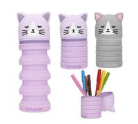 DEPESCHE 0013964 TOPModel Silikon Federmäppchen Katze BLOOMING KITTY - sortiert