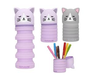 DEPESCHE 0013964 TOPModel Silikon Federmäppchen Katze BLOOMING KITTY - sortiert