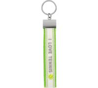 Depesche 0014196.090 Perfect Match - Schlüsselanhänger im bunten Design und der Aufschrift "I love Tennis", aus strapazierfähigem Stoff, Schlüsselring mit Botschaft, zum Verschenken