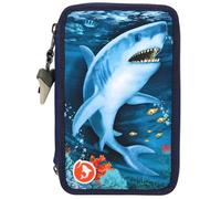 Depesche 011026 Dino World 3-Fach Federtasche LED UNDERWATER