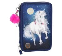 Depesche 10141 Miss Melody 3fach Federtasche LED, Blau