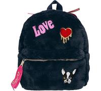 Depesche 10682 Rucksack aus Kunstfell, TOPModel, dunkelblau, ca. 23 x 20 x 10 cm