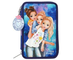 Depesche 10754 TOPModel 3-fach Federtasche Aquarell blau
