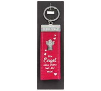Depesche 10890.004 Schlüsselanhänger aus Filz, mit Schutzengel und Aufschrift, Ein Engel soll stets bei dir sein, rot, ca. 15 cm
