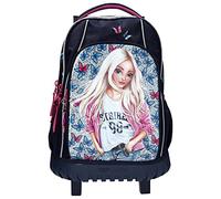 Depesche 11178 TOPModel Schulrucksack Trolley für Mädchen, ca. 50 x 34 x 24 cm groß, 28 Liter und 2 kg leicht, mit zwei Rollen und Teleskopgriff