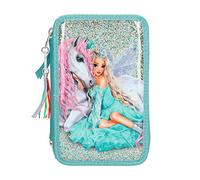 Depesche 11180 TOPModel Fantasy - Gefüllte 3-fach Federtasche im Icefriends Design, Federmappe ca. 7,5 x 13 x 20 cm groß, mit Filz- und Buntstiften, Lineal, Schere, Kleber, uvm.