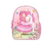 Depesche 11334 Princess Mimi - Kindergarten-Rucksack in Pink, ca. 28 x 22 x 10 cm groß, 2 große Fächer mit Reißverschluss, Seitentasche, gepolsterter Rücken und Brustgurt