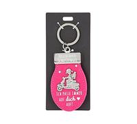 Depesche 11348-013 Schutzengel Schlüssel-Anhänger aus pinkem Filz und Metall, Glücksbringer als kleines Geschenk für die Liebsten unterwegs