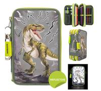 Depesche 11758 Dino World 3-Fach Federtasche REFLECTOR