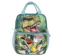 Depesche 11778 Dino World Danger - Rucksack für Kinder in Dunkelgrün mit Trex Motiv, Tasche mit verstellbaren Trägern und Seitentaschen