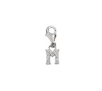 Depesche 11785-025 Charms Express yourself - Anhänger für Halsketten und Armbänder, Buchstabe M, versilbert, als kleines Geschenk