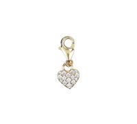 Depesche 11785-045 Charms Express yourself - Anhänger für Halsketten und Armband, Herz, vergoldet, als kleines Geschenk