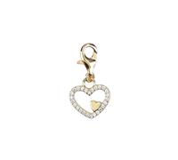 Depesche 11785-099 Charms Express yourself - Anhänger für Halsketten und Armband, Herz, vergoldet, als kleines Geschenk