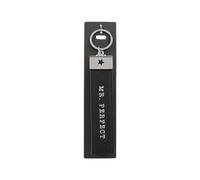 Depesche 11807-050 Vergiss mich nicht Schlüsselanhänger, breite Schlaufe aus Kunstleder mit "Mr. Perfect" Schriftzug, Schwarz, inkl. Metallabschluss mit Gravur im Stern-Form