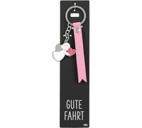 Depesche 11807-051 Vergiss mich nicht Schlüsselanhänger, breite Schlaufe aus Kunstleder mit "Prinzessin" Schriftzug, Pink, inkl. Metallabschluss mit Gravur im Kronen-Form