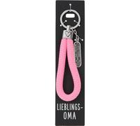 Depesche Schlüsselanhänger Vergiss mich nicht, runde Stoffschlaufe, Metallanhänger Lieblings-Oma