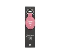 Depesche 11807-110 Vergiss mich nicht Schlüsselanhänger, ovaler Tag aus Kunstleder mit "Traumfrau" Schriftzug, Pink